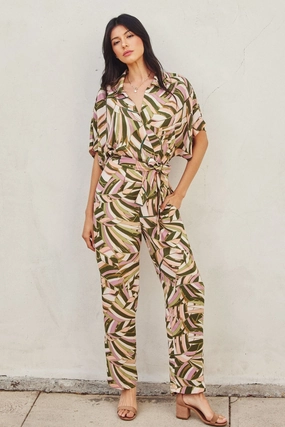 KAI SURPLICE PULL-ON JUMPSUIT Active Vacation Basic Office