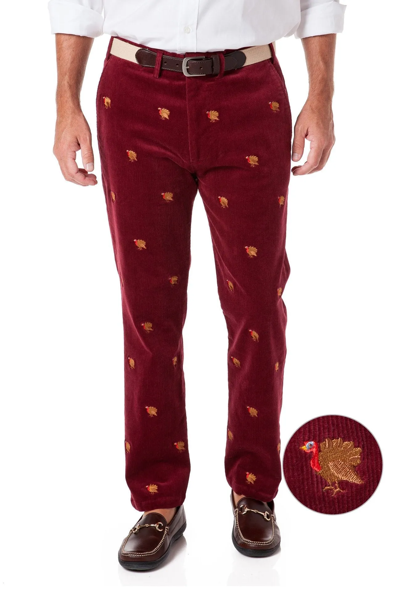 Beachcomber Corduroy Pant Merlot with Turkey Gripper Waistband Walk Friendly