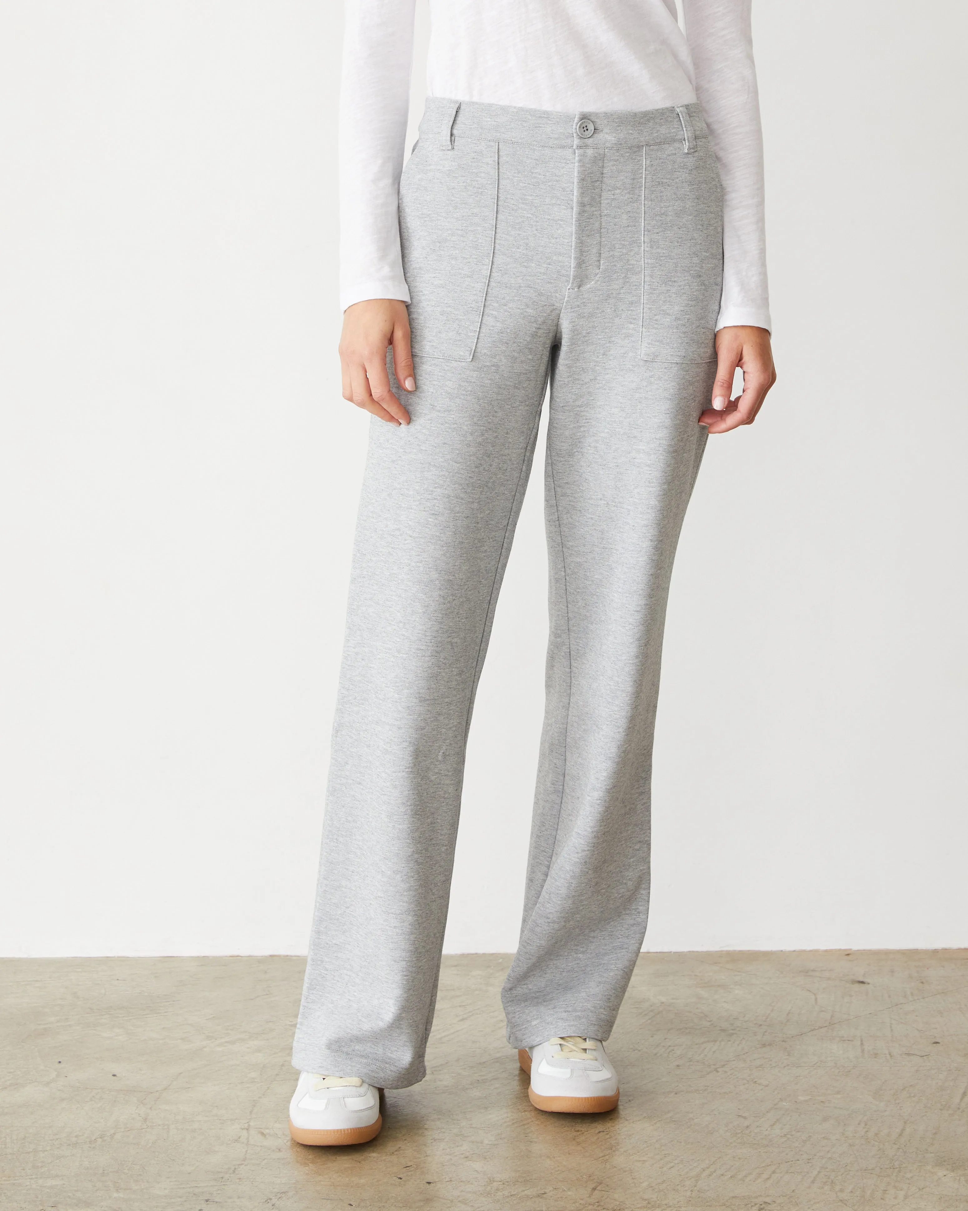 Cotton Knit Patch Pocket Pant Full Motion
