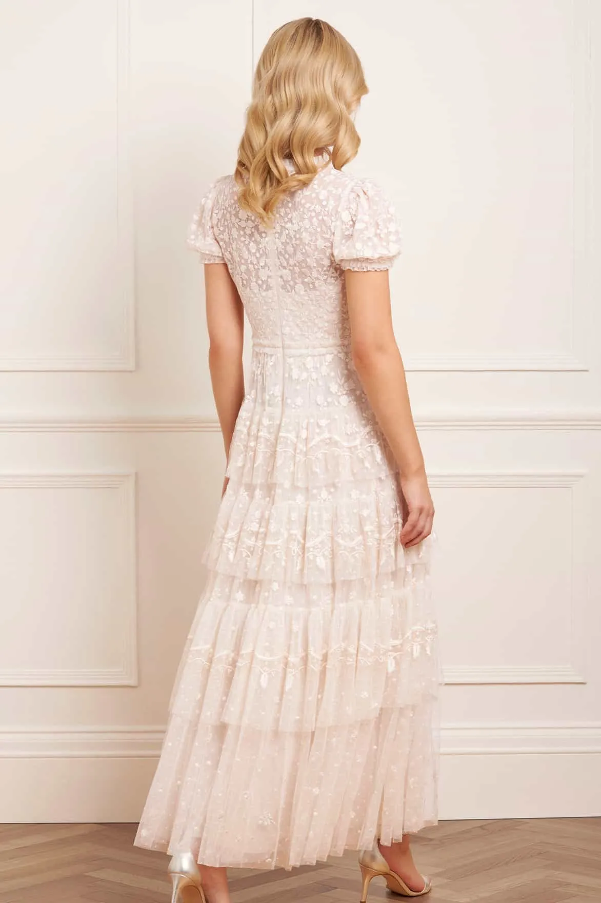 Layered Lace Ankle Gown Casual Lines
