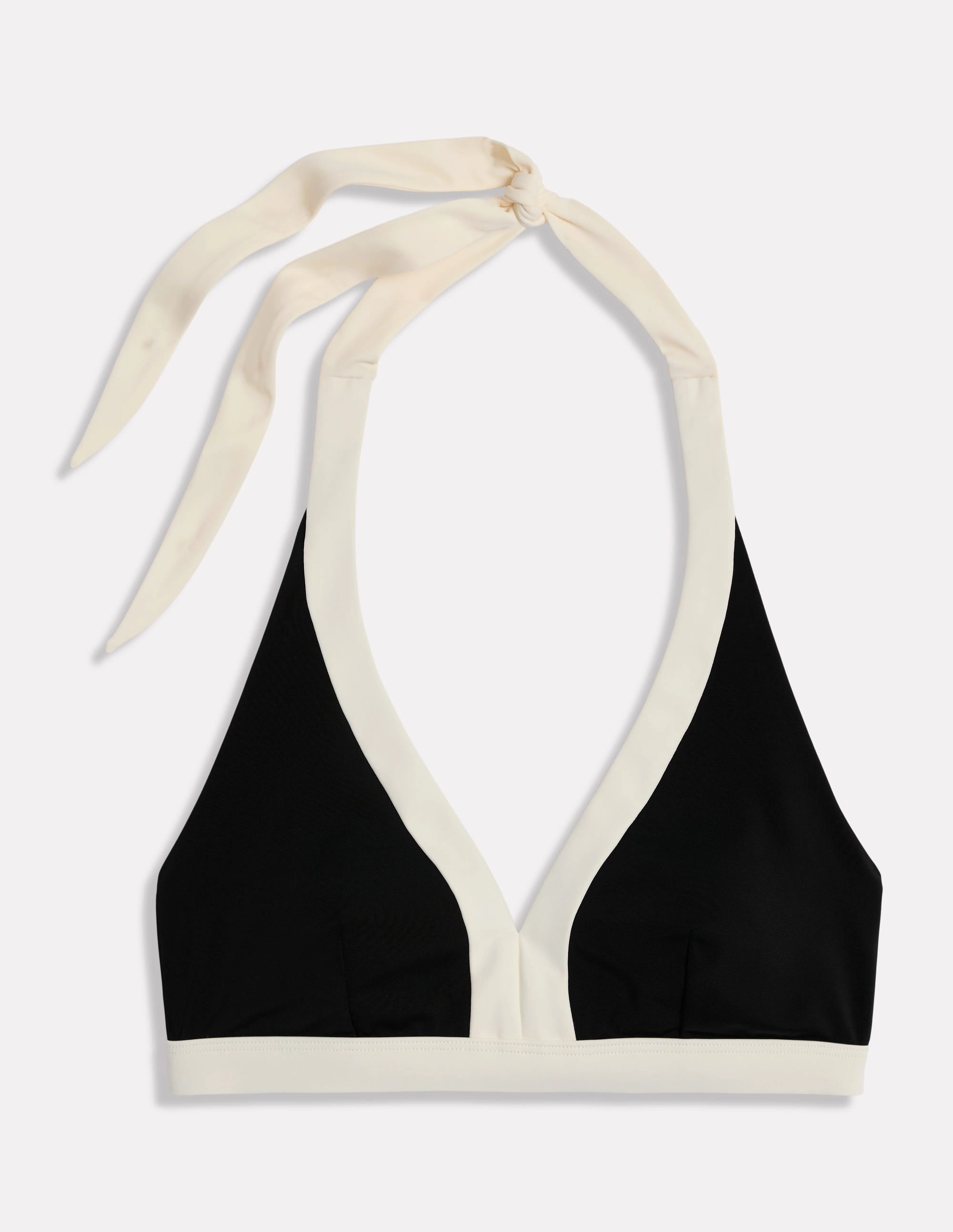 Ethical production Ios V Panel Bikini Top-Black, Ivory