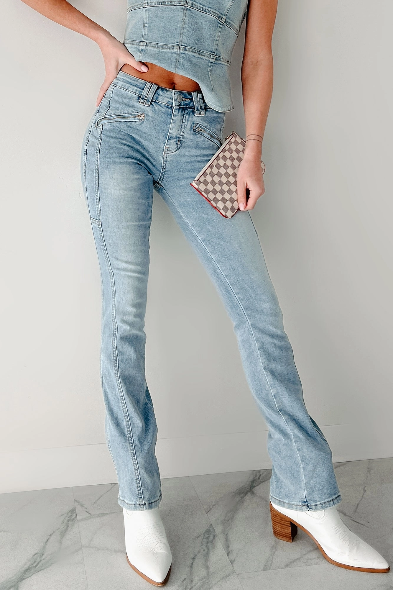 StaticDissipative Morley High Rise Almost Famous Bootcut Jeans (Light)