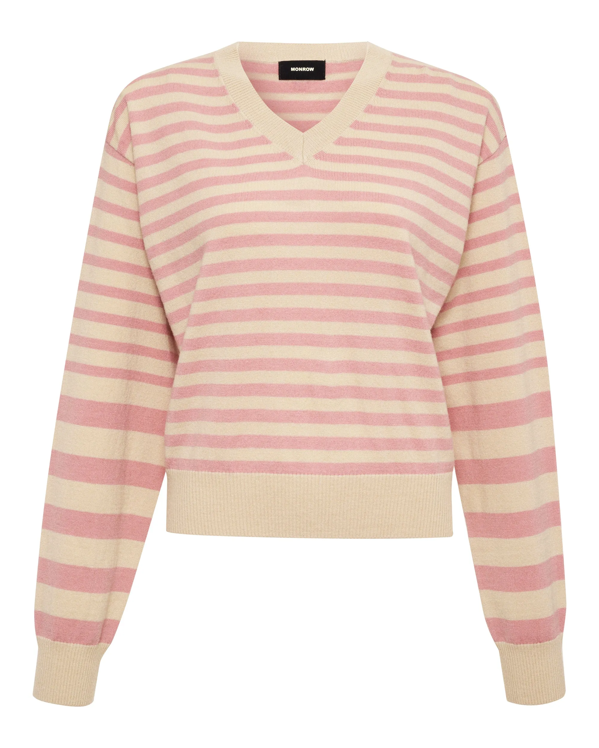 Lightknit Stripe V Neck Bamboo Fiber Fabric NonToxicCoating