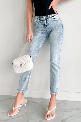 Gabe Kancan High Rise Slim Straight Jeans (Light) Breathable Material