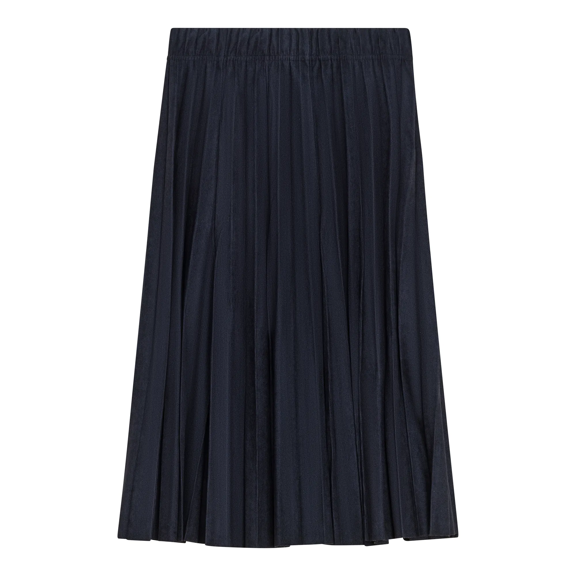Aspect Navy Corduroy Crinkle Pleated 27" Skirt WB4CPT7064R Balanced Outfit Lightweight Fabric