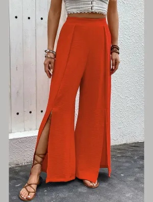 COMMUTER CASUAL HIGH-WAISTED WIDE-LEG PANTS_CWBLP0752 On The Move