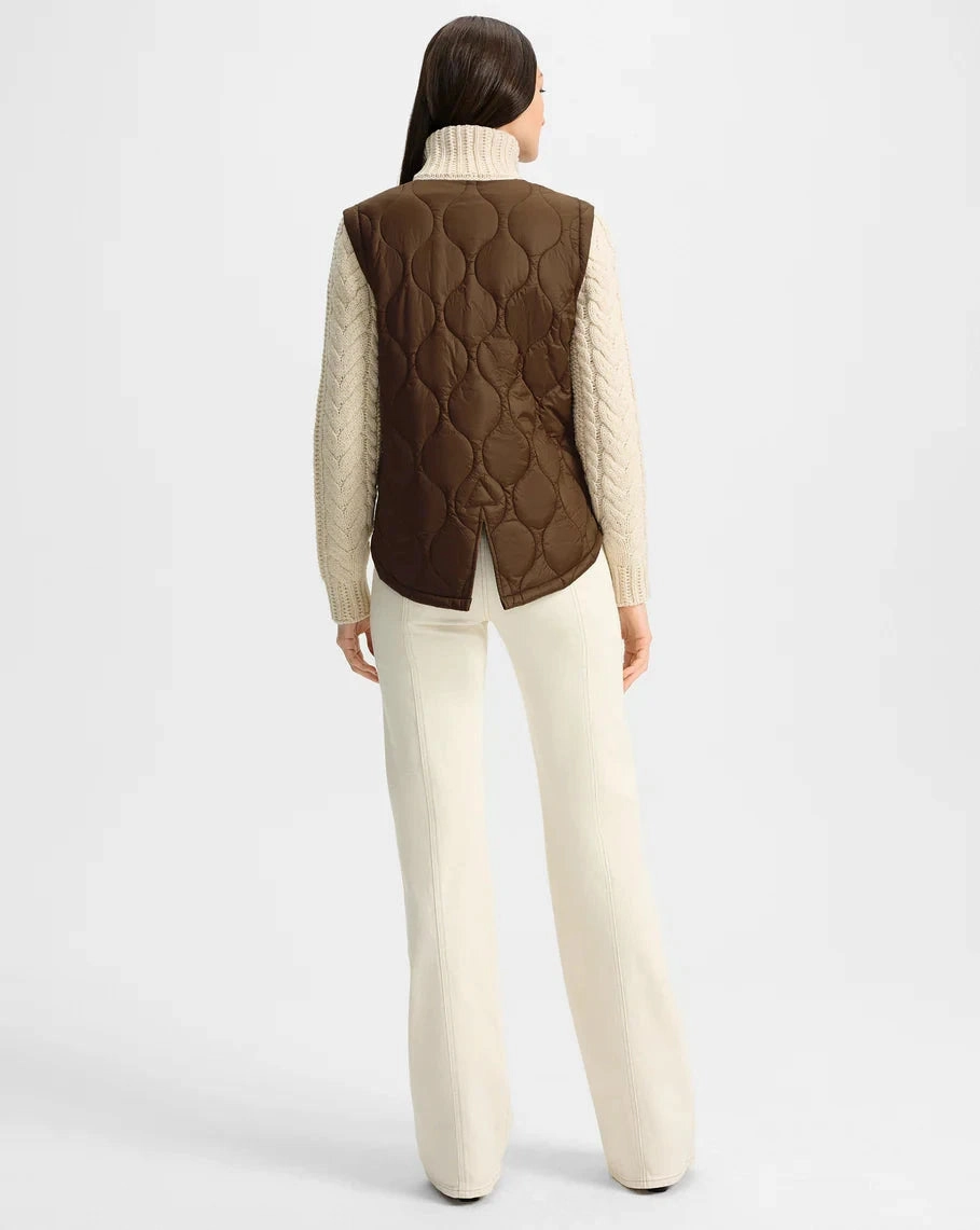 Patra Mixed Media Jacket Mocha/Heathered Sand Taped Seams Mirror