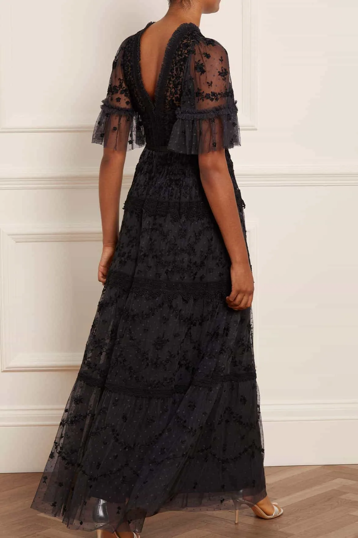 button detail Araminta Lace Gown