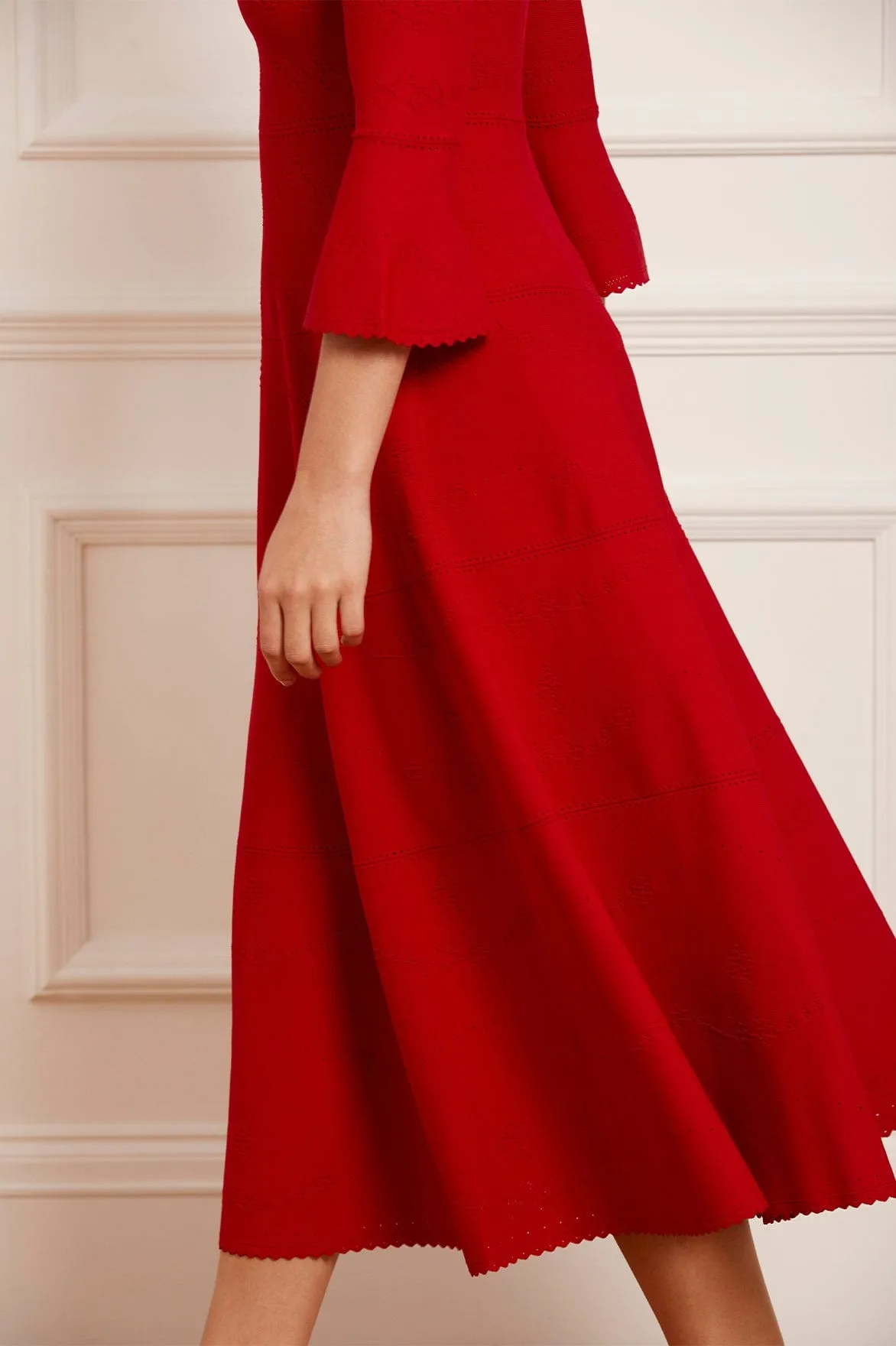 Pretty Pointelle Knit Ankle Gown Skin Glow