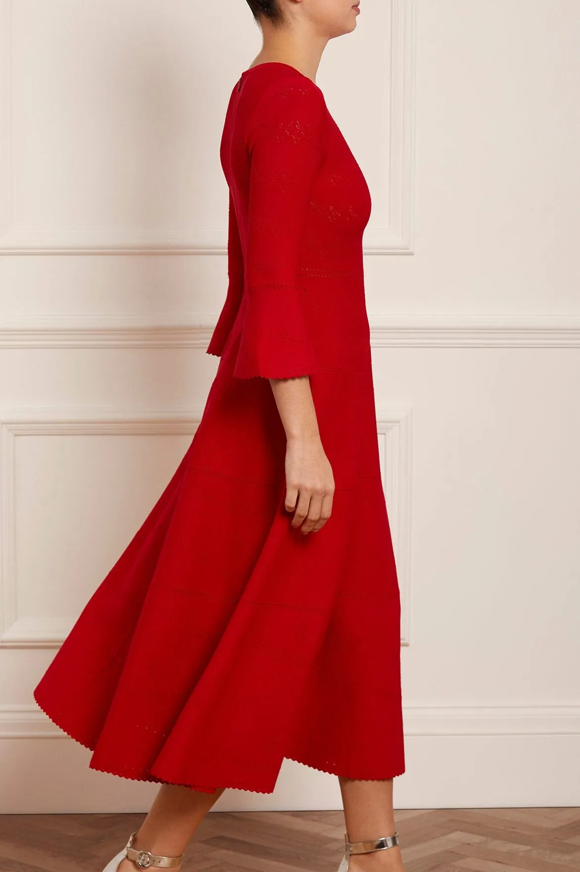 Gender Free All-season garment Pretty Pointelle Knit Ankle Gown