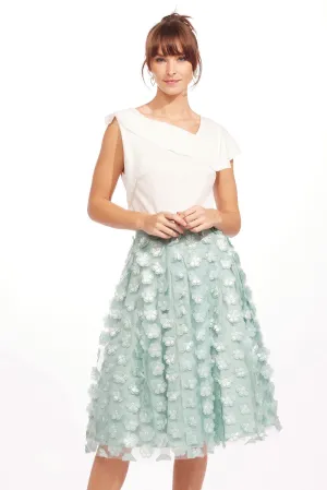 Style Layering Vibrant Flow Chiara Skirt - Seafoam