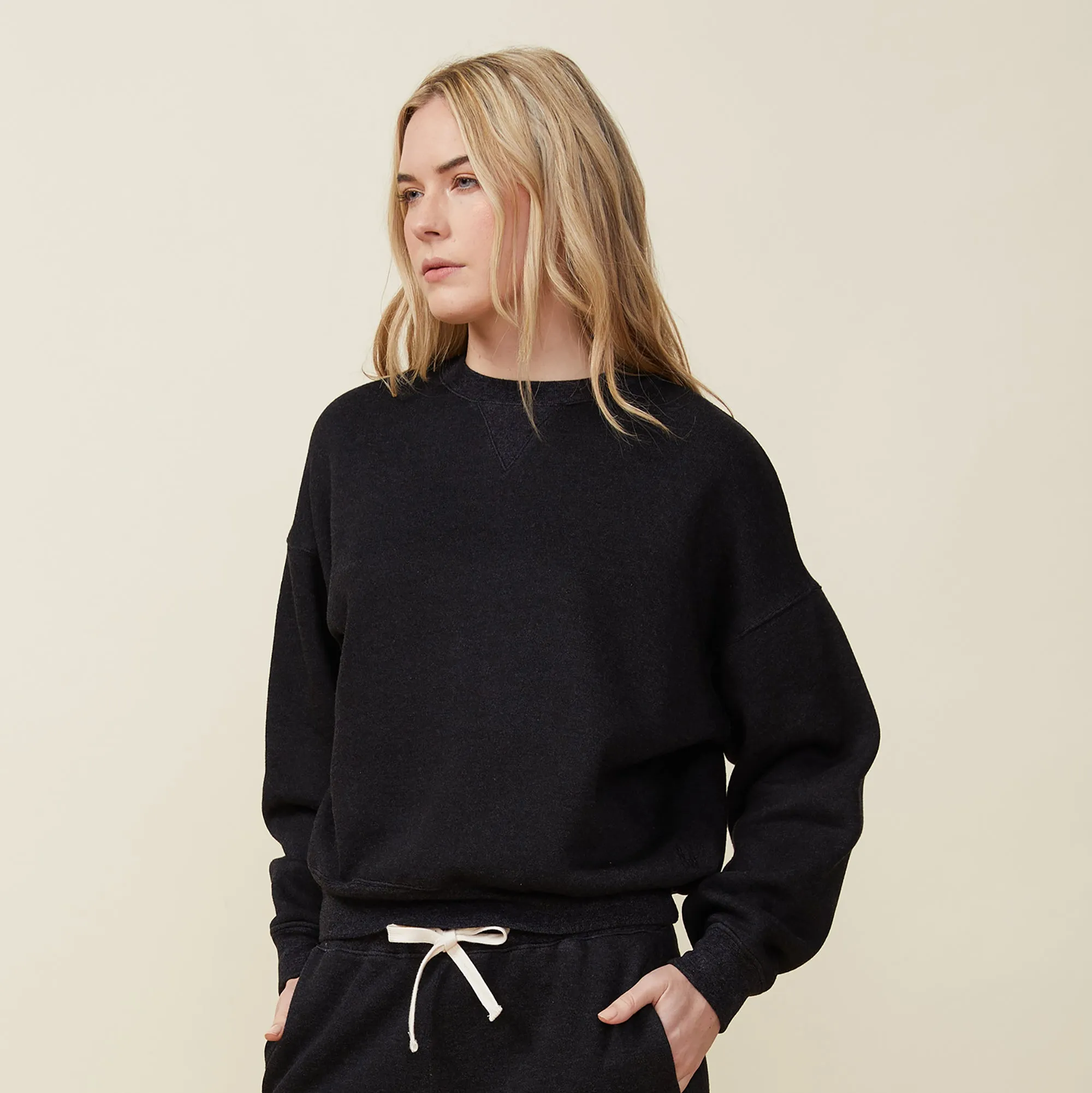 Teddy Fleece Crew Neck Sweatshirt Art Inspired
