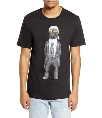 Elevenparis Mens Fashion Dog Graphic T-Shirt, TW2