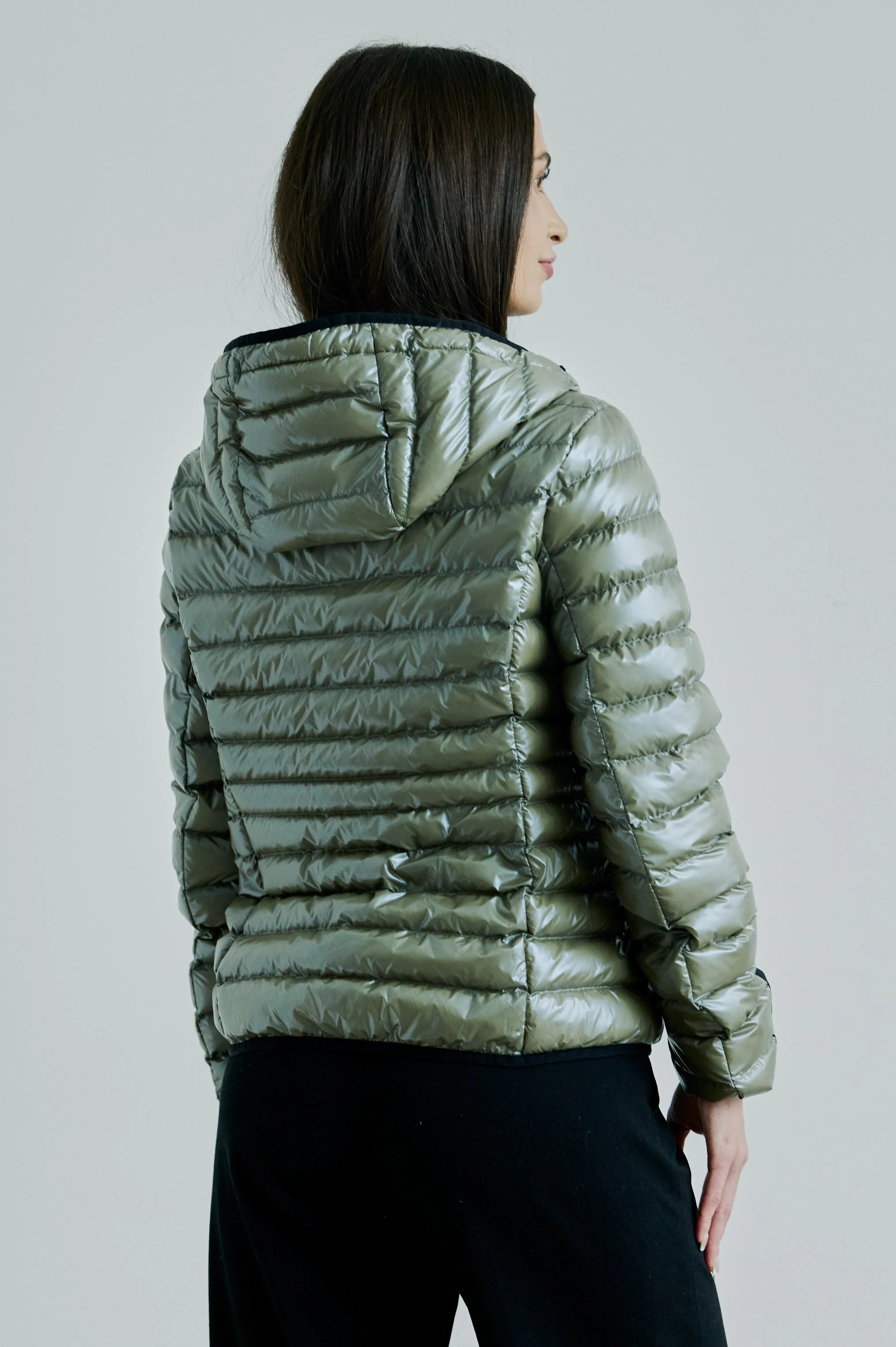 Elfy Vegan Down Short Jacket | Olive
