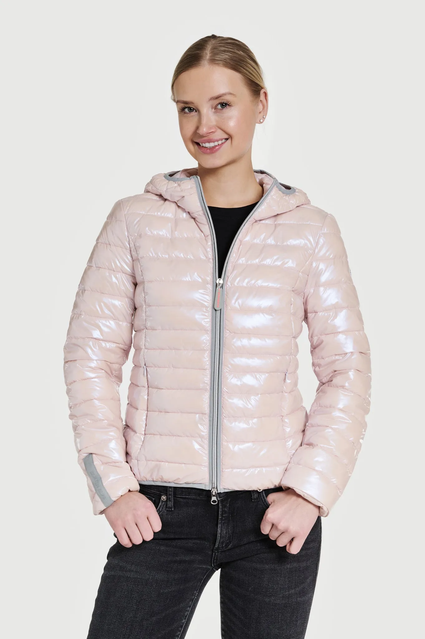 Elfy Vegan Down Short Jacket | Pearl Pink