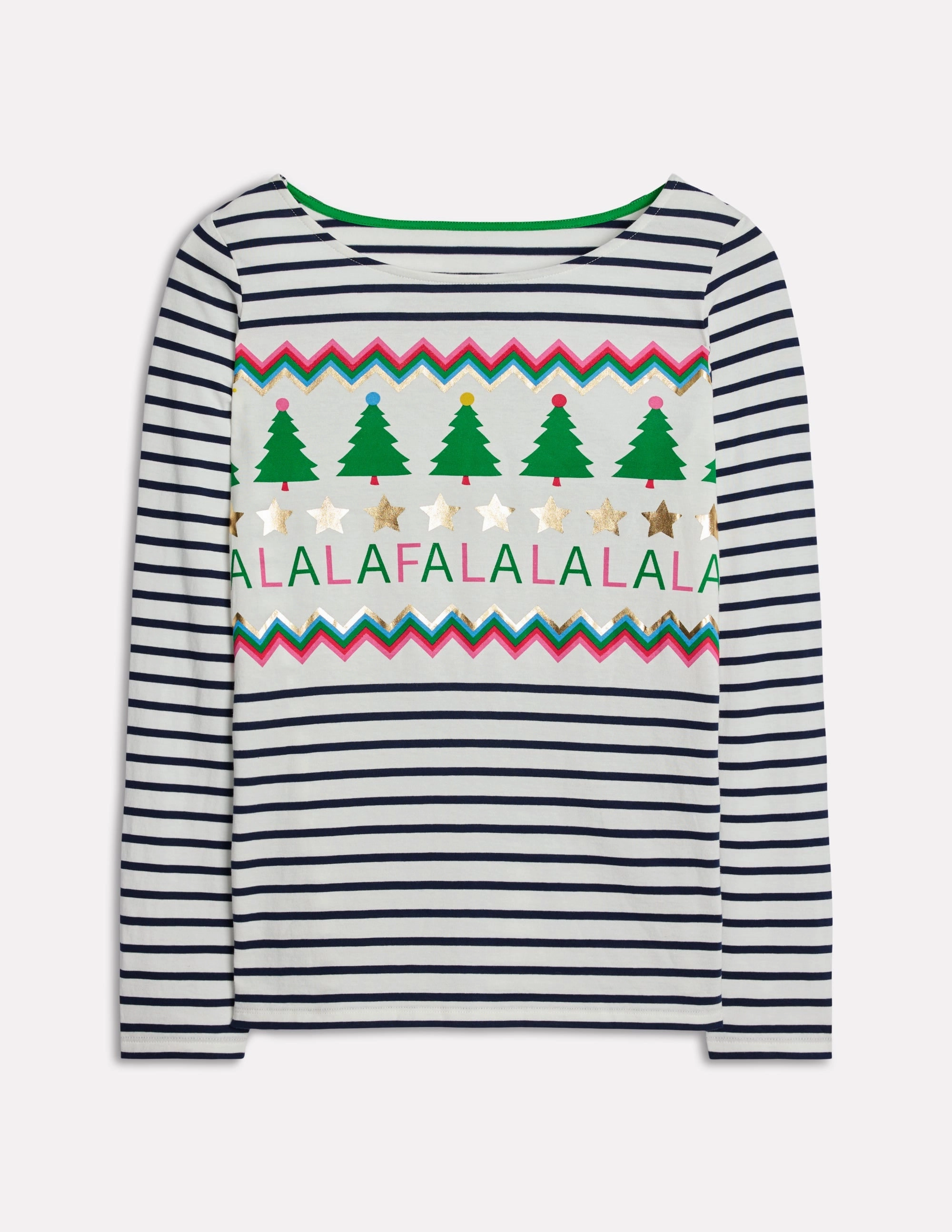 MultiPanelConstruction Ella Long Sleeve Breton-Ivory, Navy, Falalala