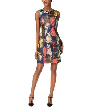 Ellen Tracy Womens Shimmer A-Line Fit & Flare Dress
