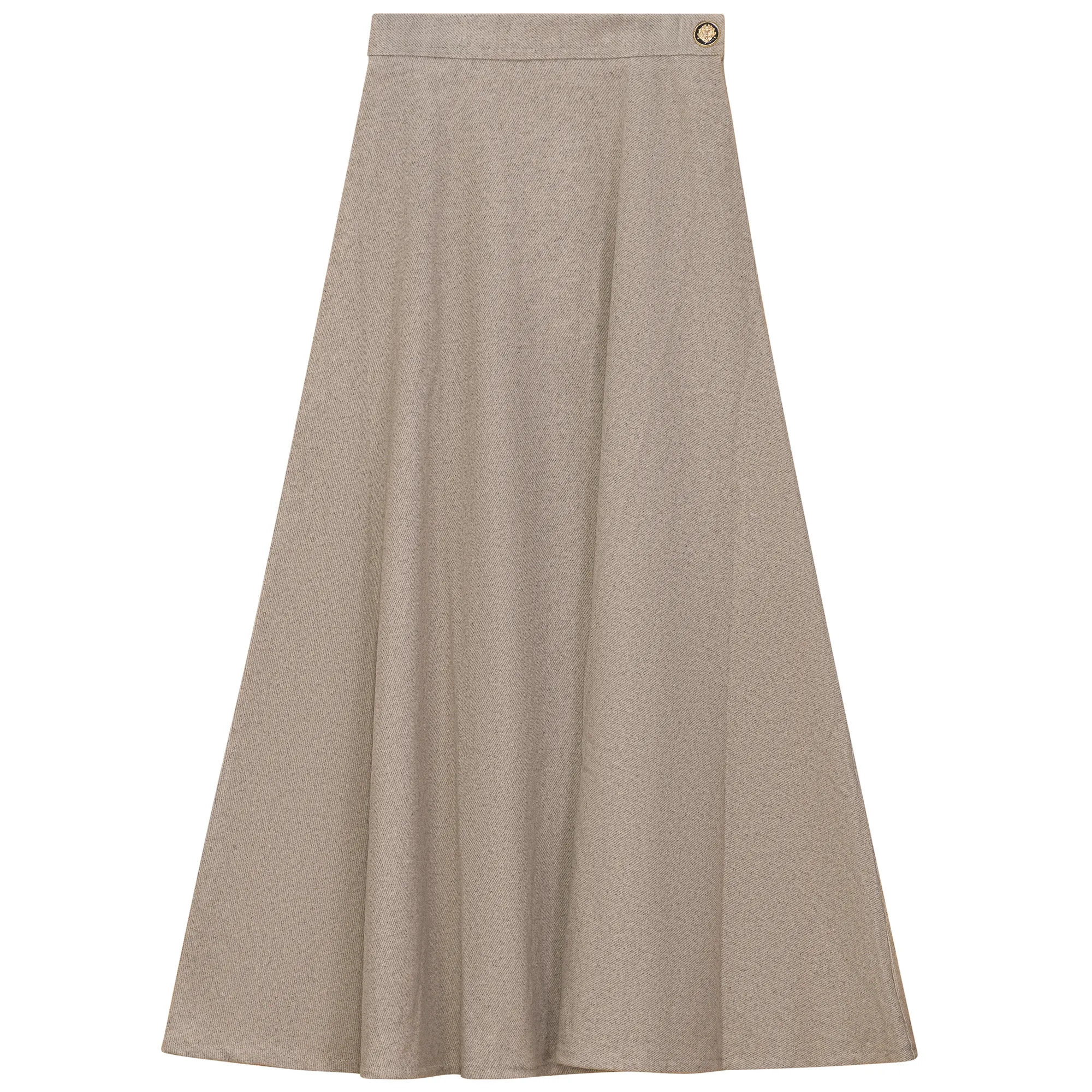 Viva K Oatmeal Wool Midi Skirt WB5CM1700SM Basic Layers