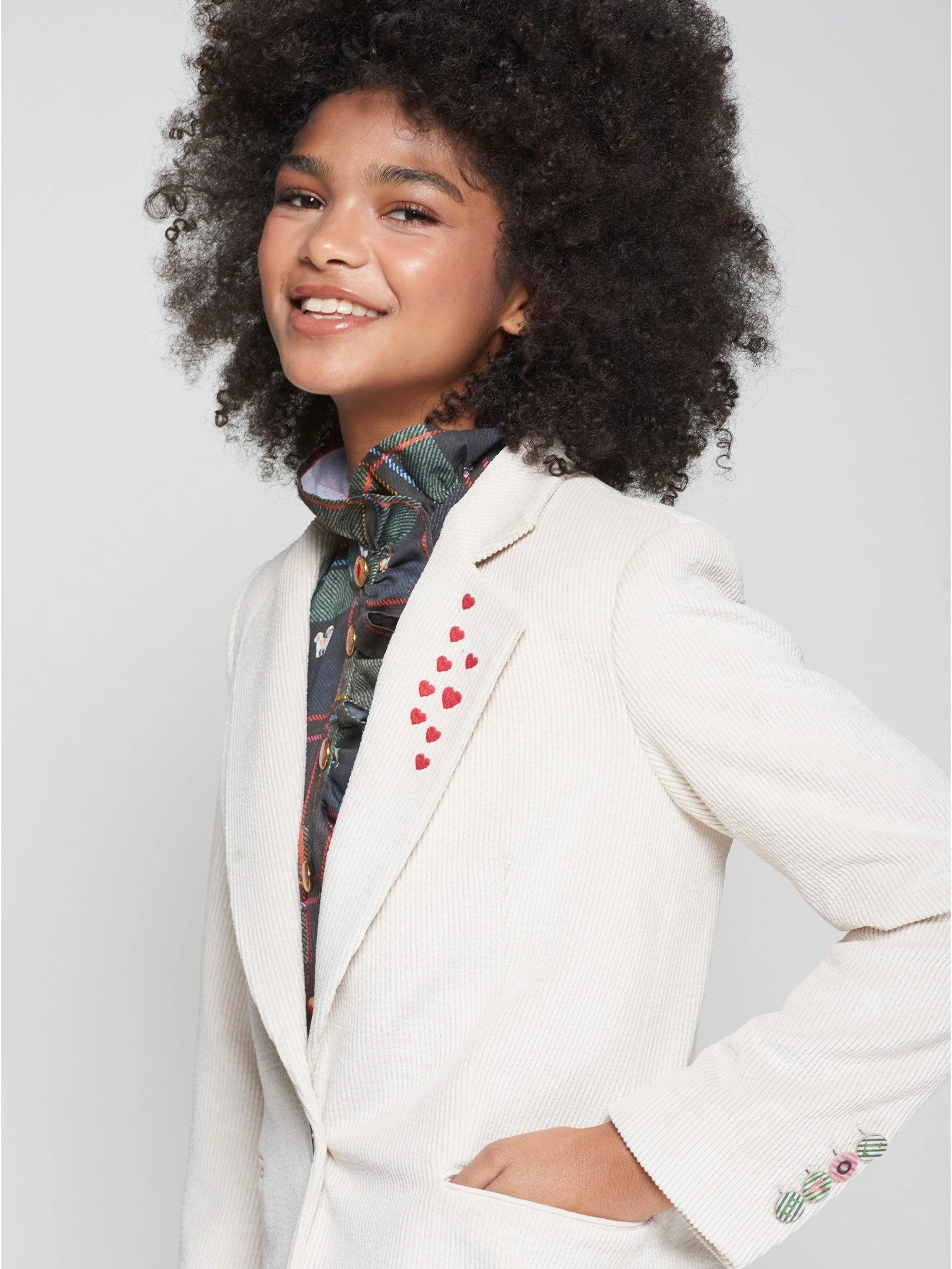 WrinkleResistant Cool Weather EMBROIDERED FLORAL BLAZER