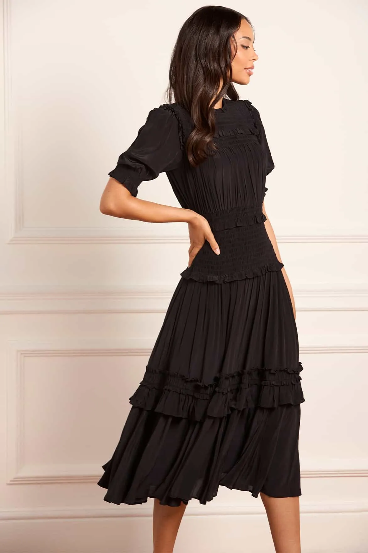 Breathable fabric Contemporary Design Emilia Crepe Ballerina Dress