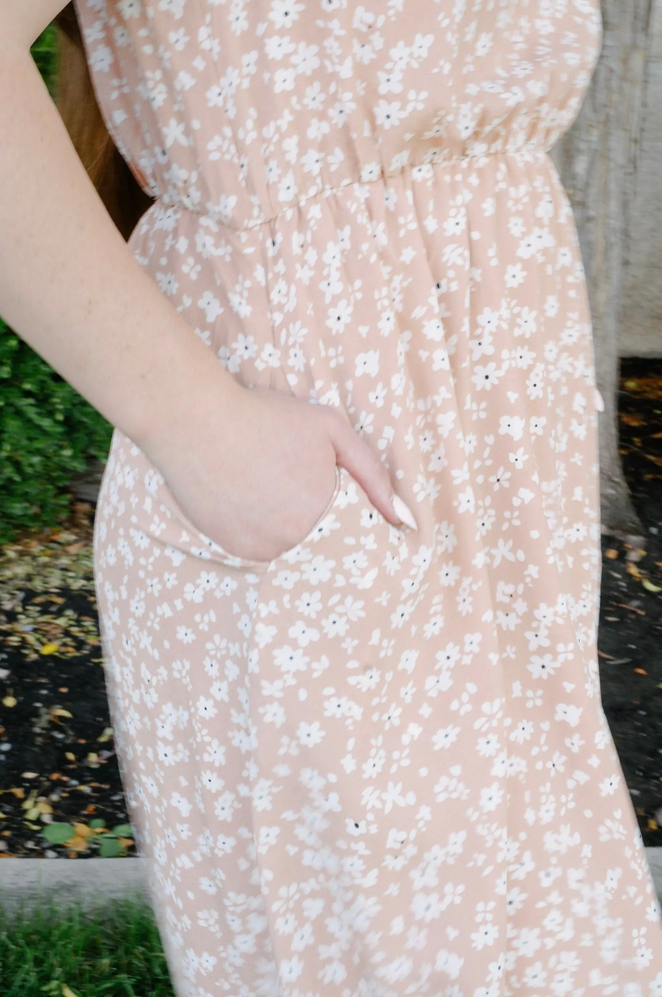 Pleated design Mermaid-Hem Emmaline Dress
