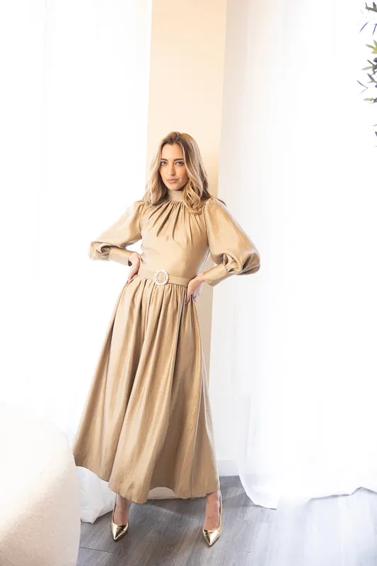 Polished Cut Travel-Style Emmeline Gold Dress