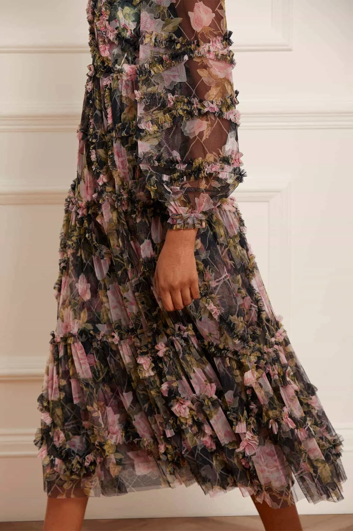English Rose Diamond Ruffle Ballerina Dress Kind Light