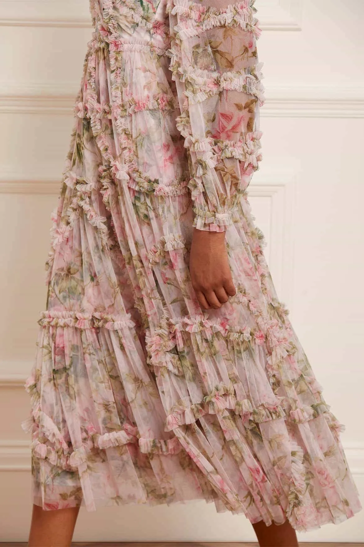 English Rose Diamond Ruffle Ballerina Dress Fall Mood Daywear Mood