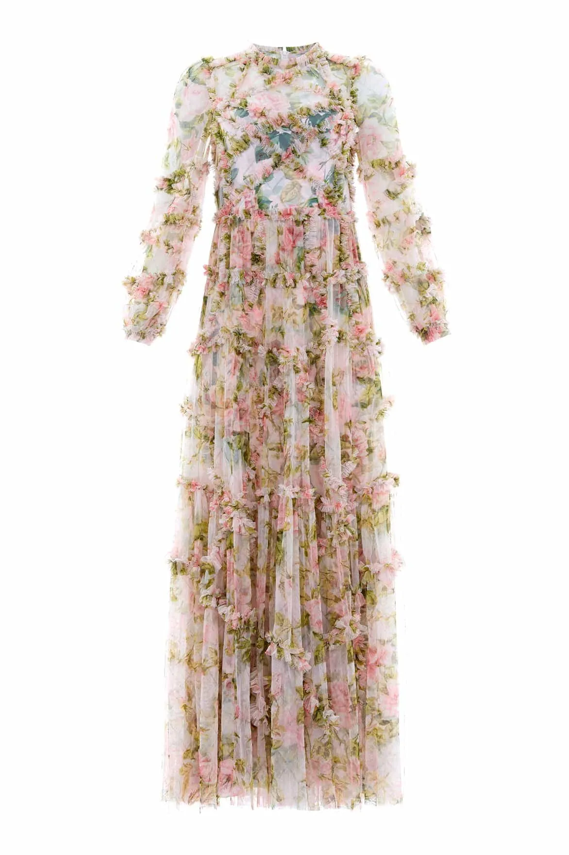English Rose Diamond Ruffle Gown Field Fresh