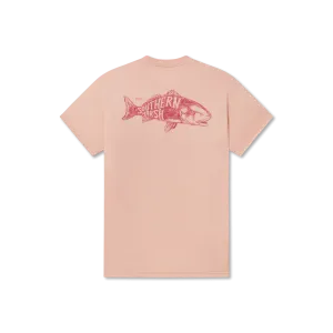Engravings Redfish SS Tee - Terracotta