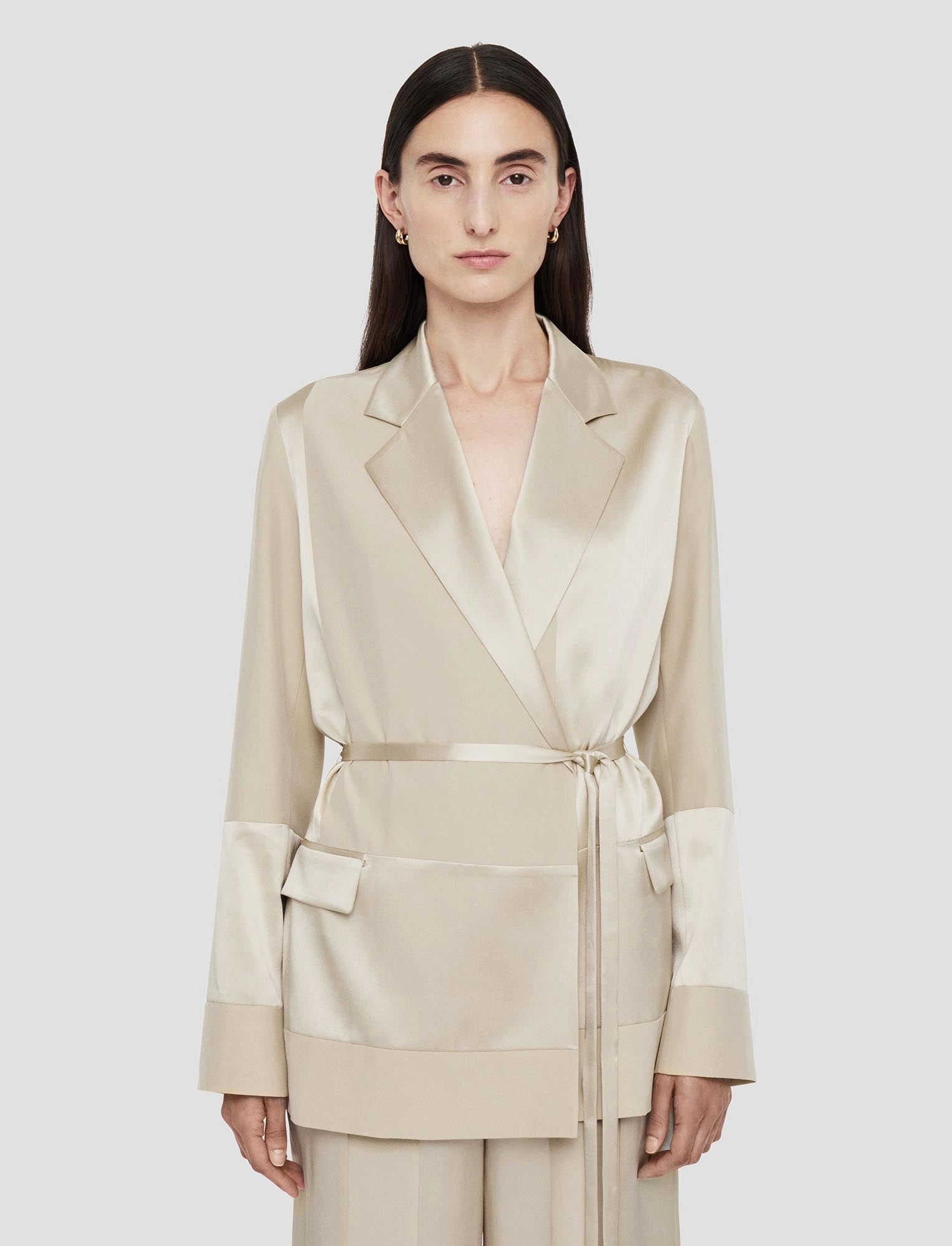 Breathable mesh Period Amelia Shiny Matte Satin Jacket
