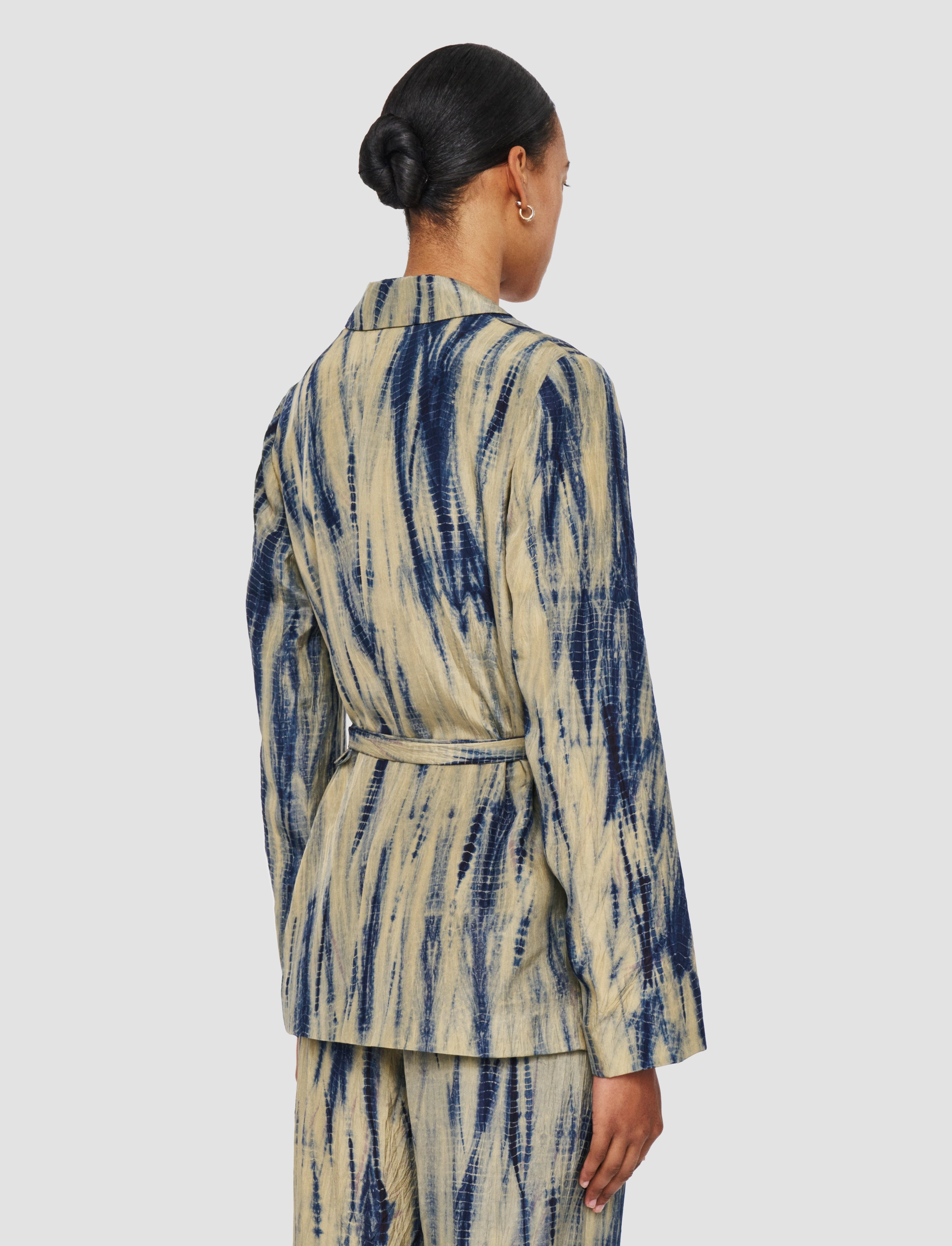 motorcyclist Slim Fit Cut Joubert Tie Dye Silk Jacket