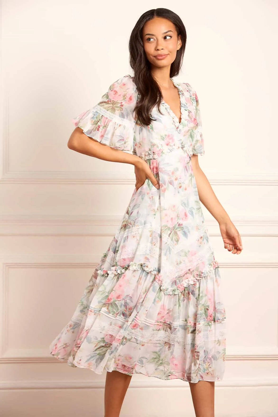 Paradise Garden Sonata Georgette Ballerina Dress Elegant knee-length dress