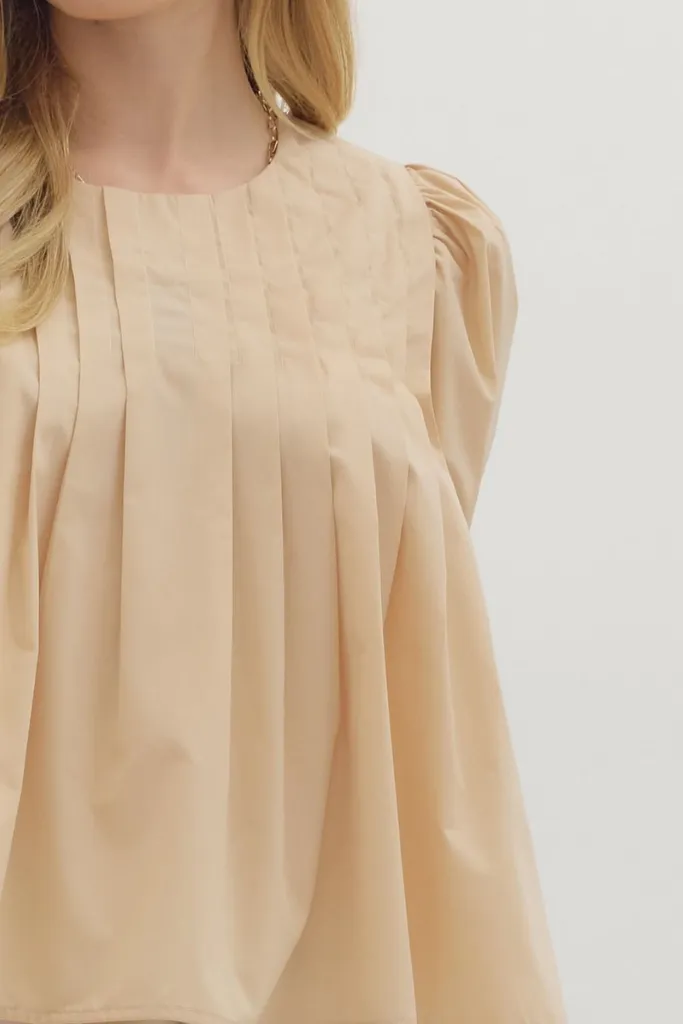 Self Fabric Tie Closure Estelle Babydoll Top
