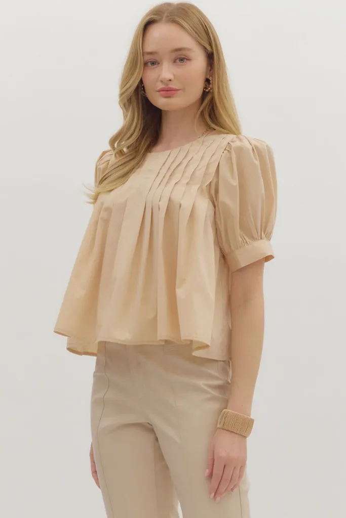 Estelle Babydoll Top Flowing Design AdjustableCuffs