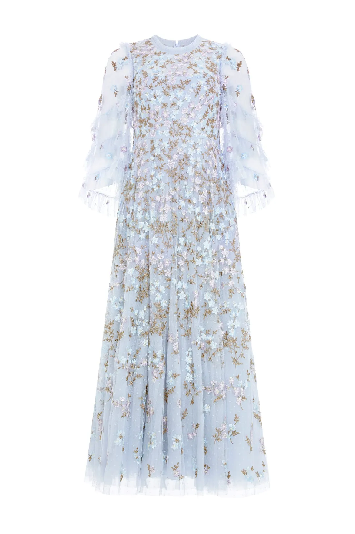 Everett Bloom Round Neck Ankle Gown Light Weave