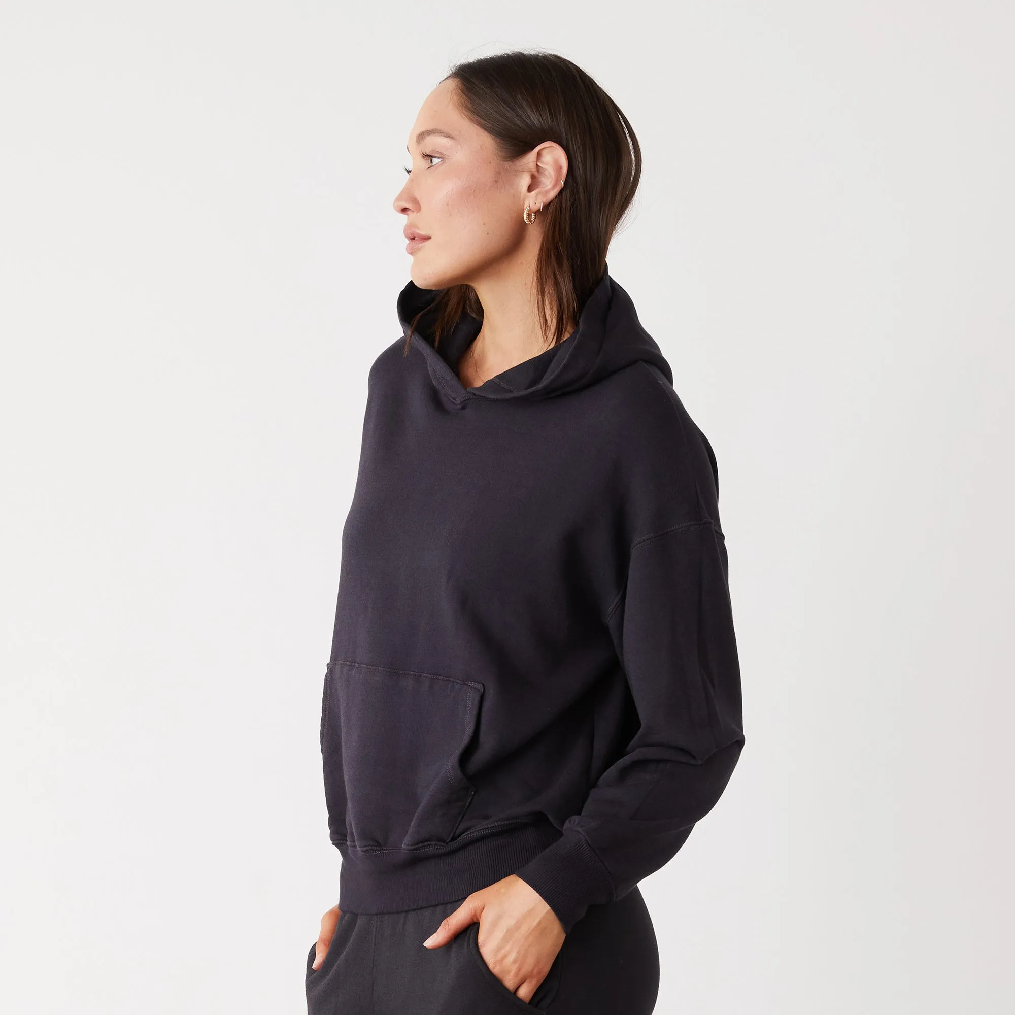 Supersoft Fleece Slouchy Pullover Flattering Waistband Fit Smart Edge