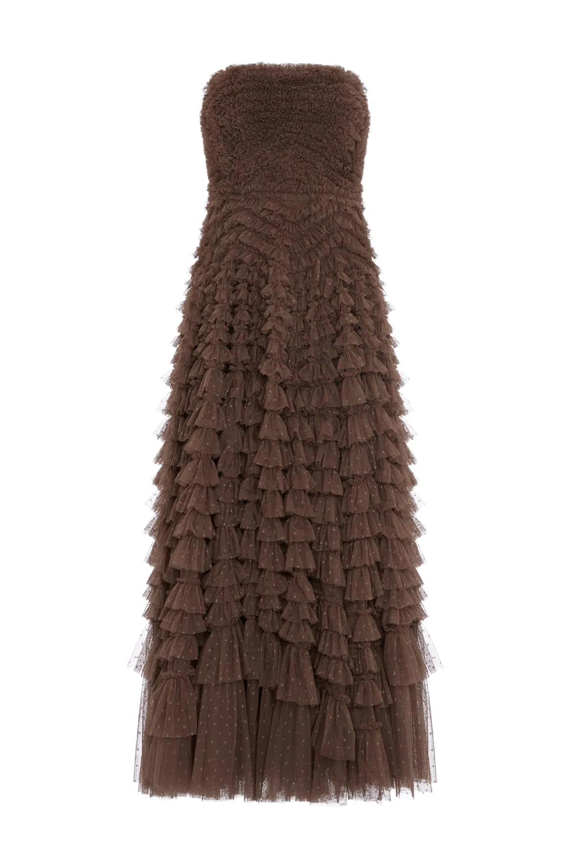 Hattie Ruffle Strapless Ankle Gown Figure-Skimming Romance Soul