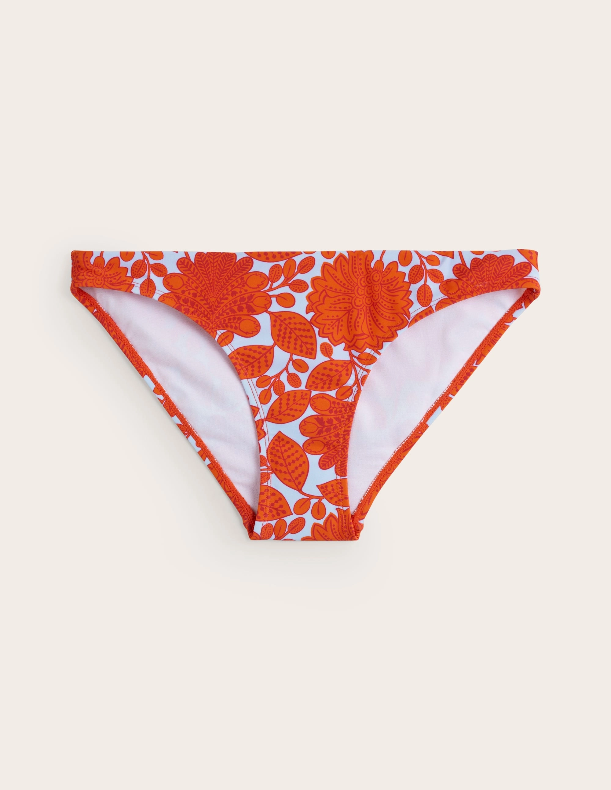 Classic Bikini Bottoms-Fire Cracker, Gardenia Swirl Ocean Attire Vibrant Patterns