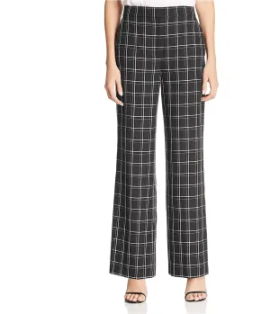 Fame And Partners Womens Plaid Casual Wide Leg Pants