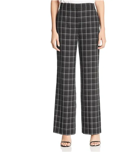 Fame And Partners Womens Plaid Casual Wide Leg Pants