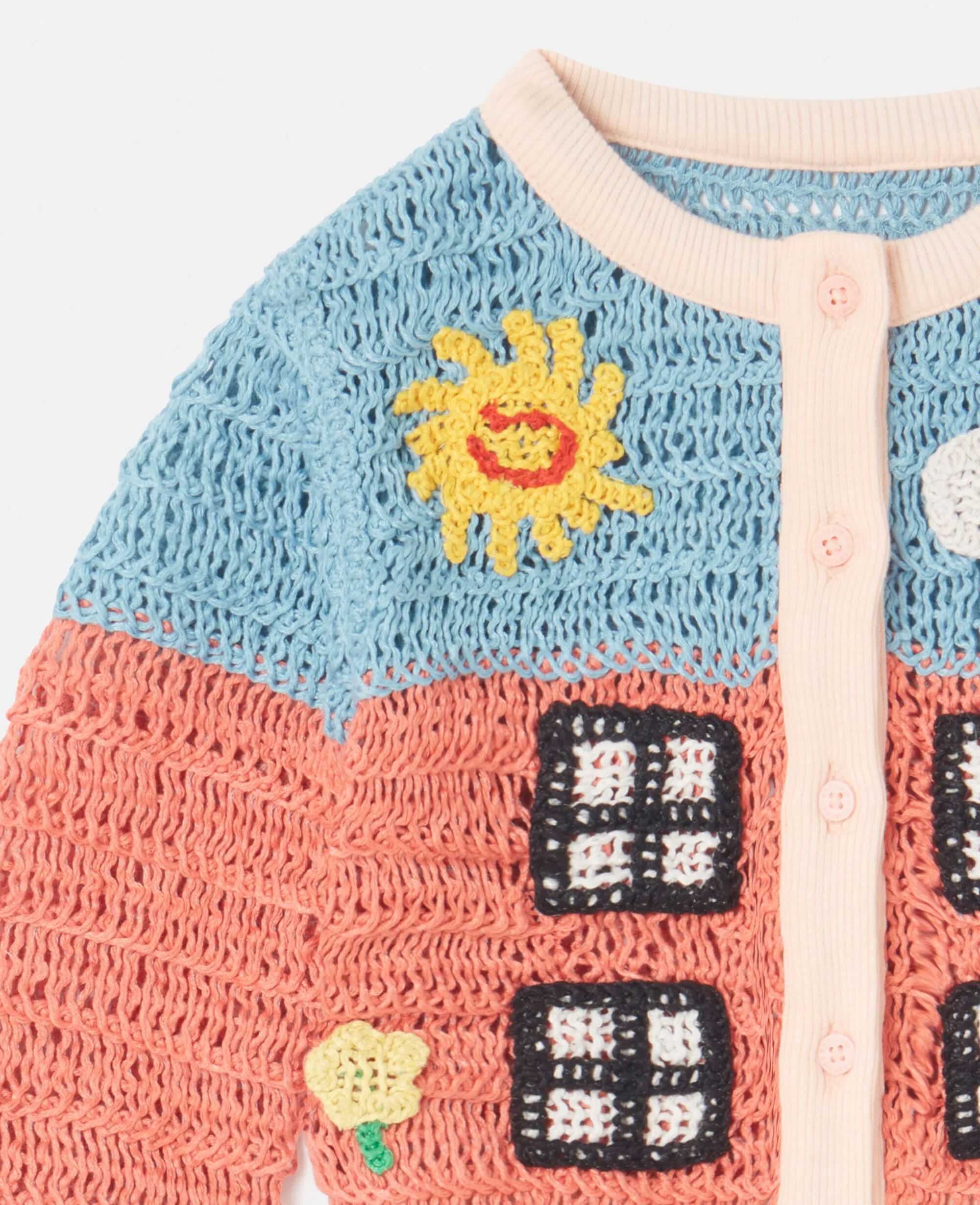 Farmyard Appliqu&eacute; Knitted Cardigan