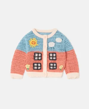 Farmyard Appliqu&eacute; Knitted Cardigan