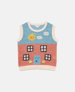 Farmyard Appliqu&eacute; Knitted Sweater Vest