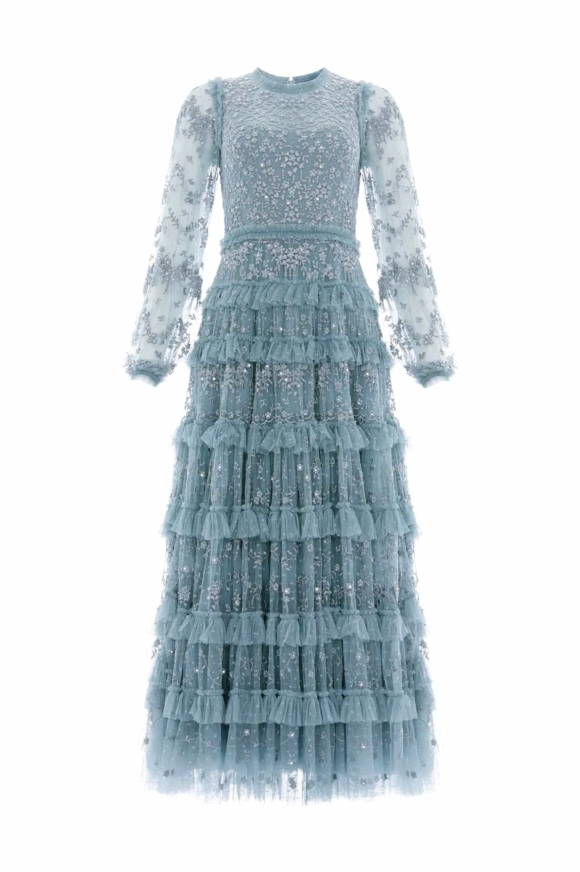 Blossom Lace Ankle Gown Flattering Design Subtle Touch