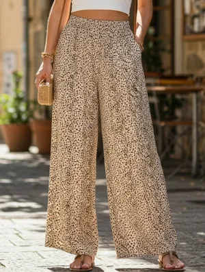 Outfit Staple Fashionable casual wide-leg cropped trousers