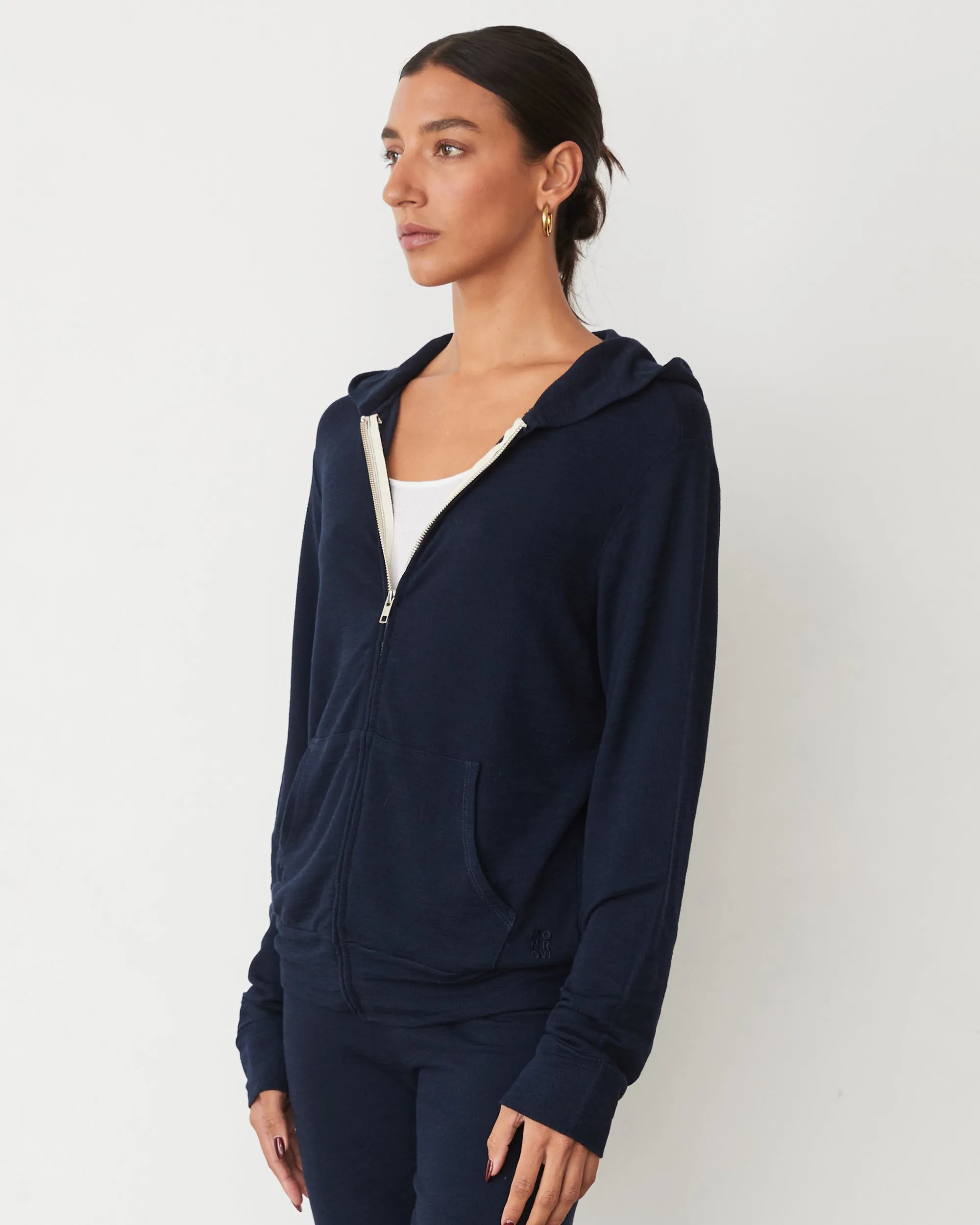 Supersoft Zip Up Hoody Lace-Trim