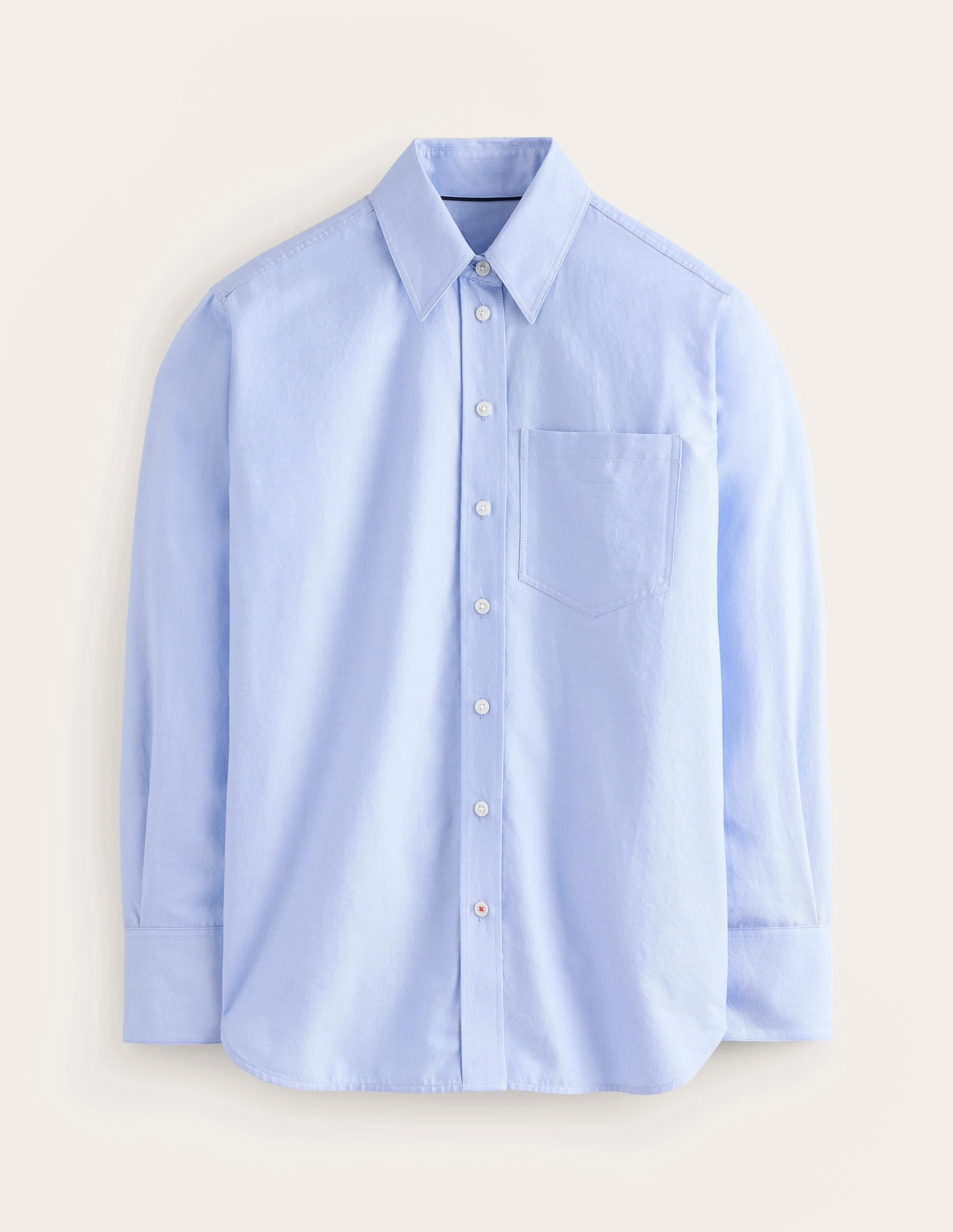 SweatGuard Lining Connie Relaxed Cotton Shirt-Blue Oxford