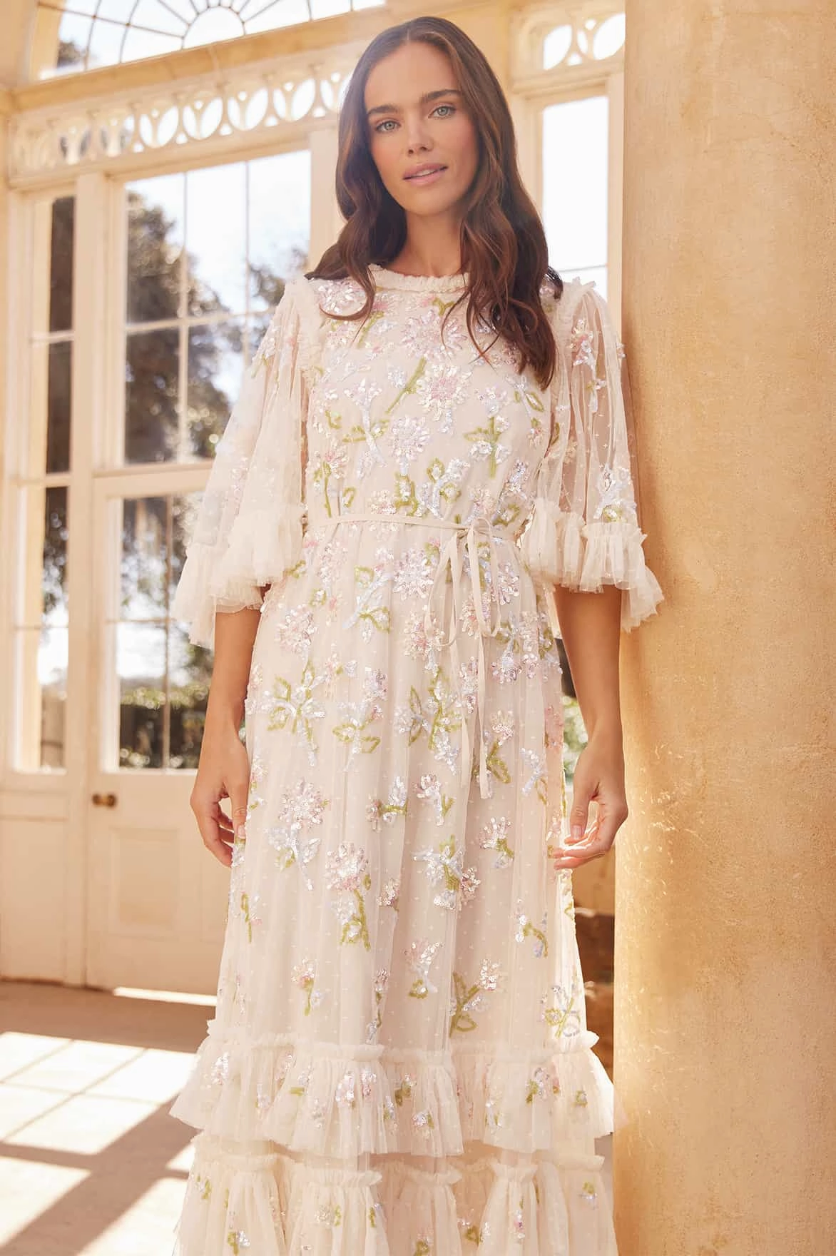 Sequin Dandelion Gloss Ballerina Dress Delicate Tone