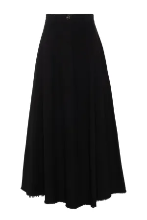 Smart Comfort Drawstring closure Faves Black Twill A Line Skirt WB5CM1833SL